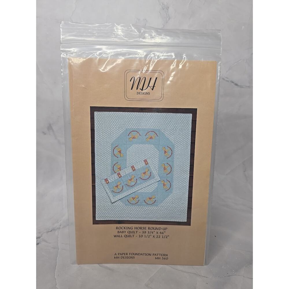 2008 MH Designs Rocking Horse Round Up Baby or Wall Quilt Pattern